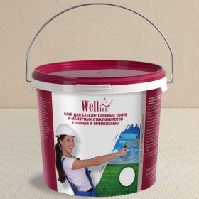 Готовый Клей Wellton 10кг для Стеклообоев и Малярных Стеклохолстов / Веллтон