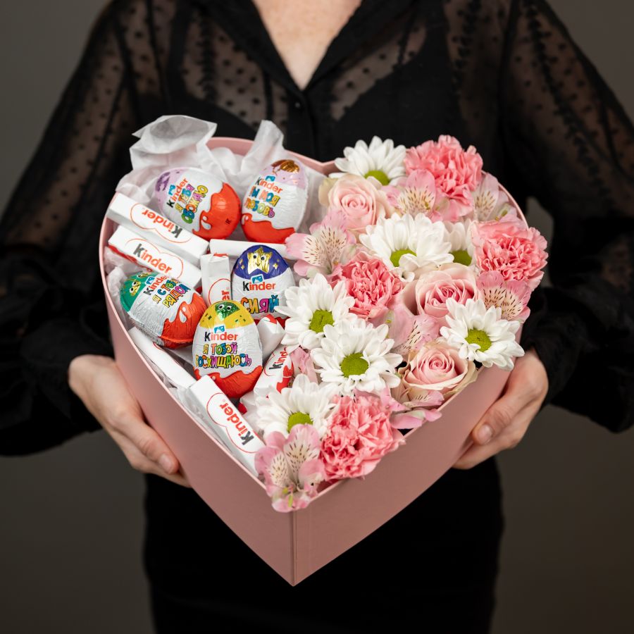 Сердце с киндерами размер М