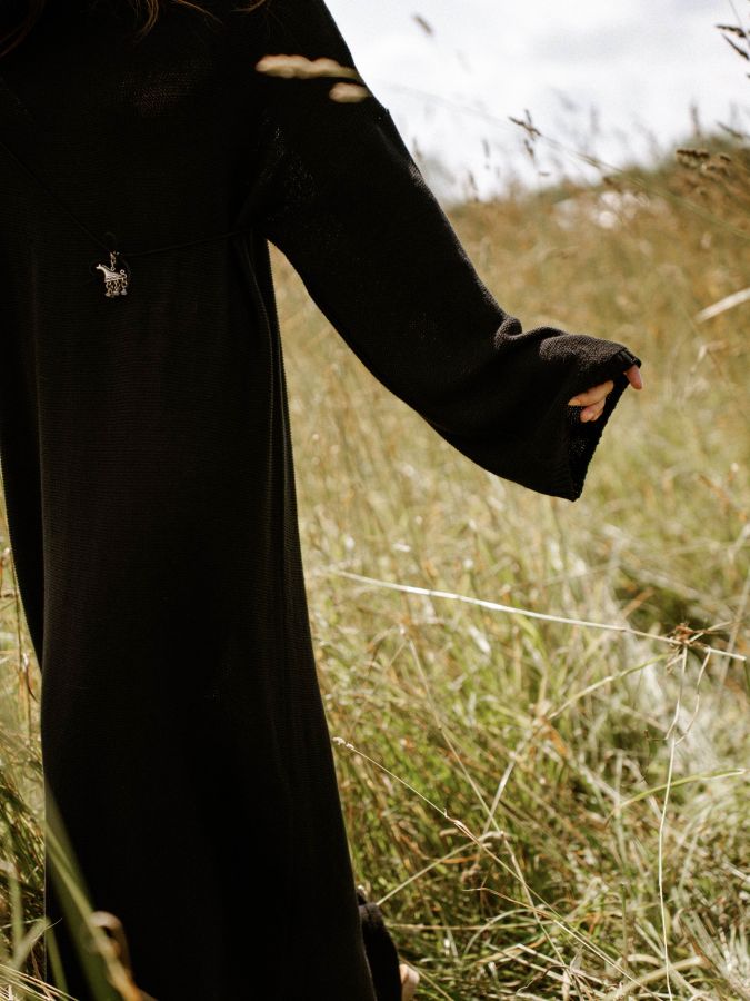 Платье Ondata вязаное черное