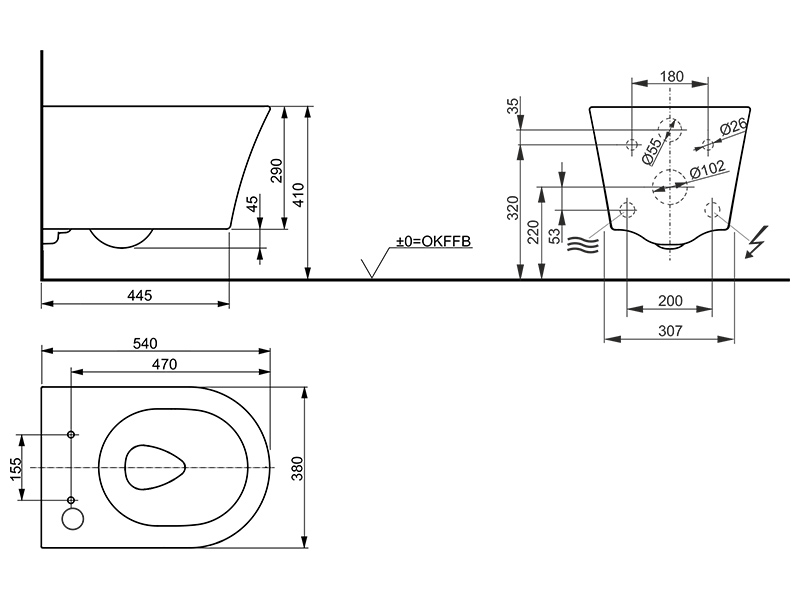 Унитаз подвесной TOTO RG CW553EY ФОТО
