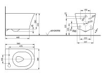 Унитаз подвесной TOTO RG CW553EY схема 2