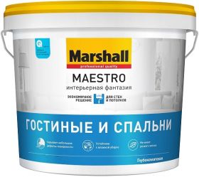 Краска Гостиные и Спальни Marshall Maestro 4.5л Интерьерная Фантазия, Белая / Маршалл Маэстро.