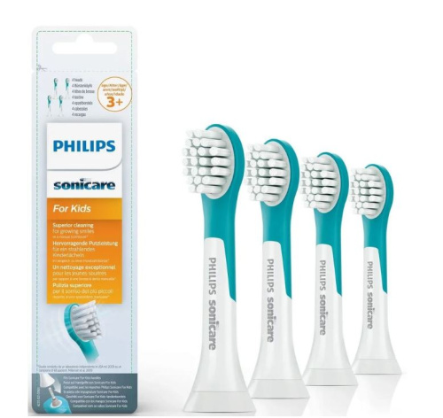 Насадки для электрической зубной щетки Philips Sonicare Kids HX6034/33 для детей (3+), 4 шт