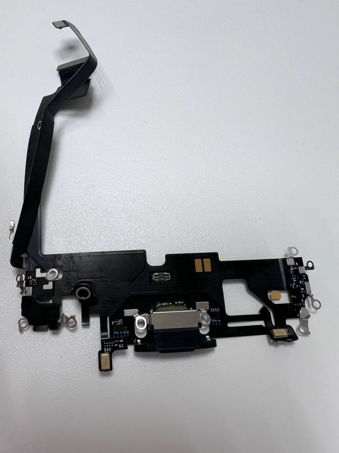 Apple iPhone 12 Pro max нижний шлейф с разъёмом зарядки оригинал с разбора (снятый) черный