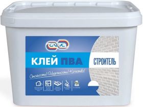 Клей ПВА Сагус Строитель 8.5кг для Строительных и Бытовых Работ, Без Резкого Запаха.