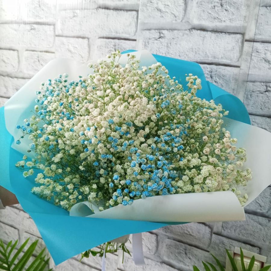 Букет из 7 цветных гипсофил