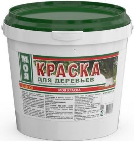 Краска для Деревьев Моя Краска 1.5кг Белая для Защиты Коры Деревьев и Кустарников.