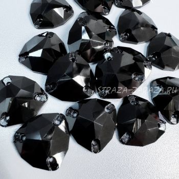 Глянцевые Пластиковые Пришивные Стразы Jet Триллиант 22 мм