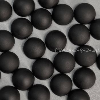 Матовые Пластиковые Полубусины Jet 16 мм