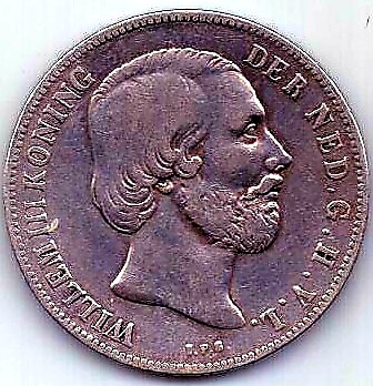 1 гульден 1861 Нидерланды XF
