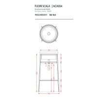 Консоль для раковины напольная Artceram Fuori Scala ACA054 38х38 схема 2