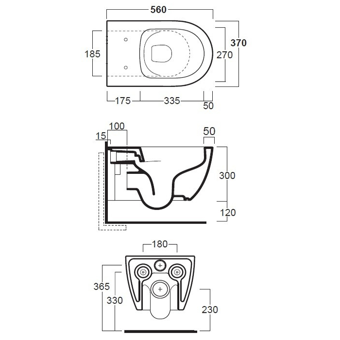 Унитаз Simas Trevi подвесной, безободковый TRV18 ФОТО