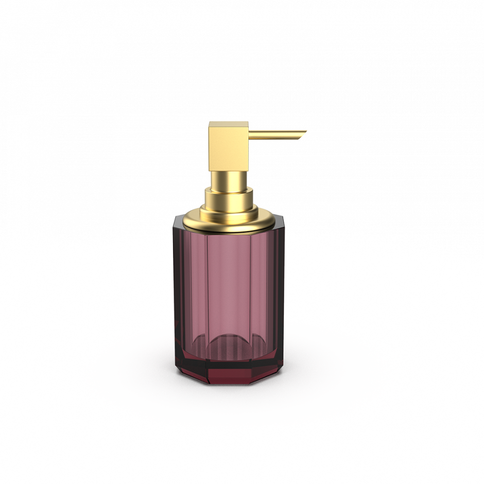 Дозатор мыла Decor Walther Kristall 09436 с фурнитурой матового золотого цвета ФОТО