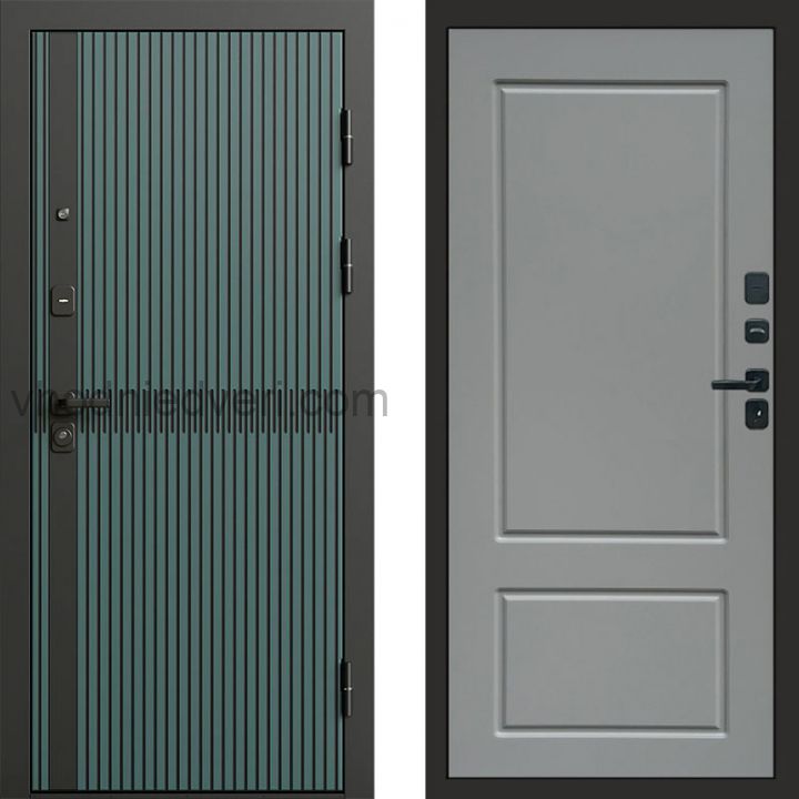 Входная дверь Termo-door Граунд velutto verde - Марсель Грей софт