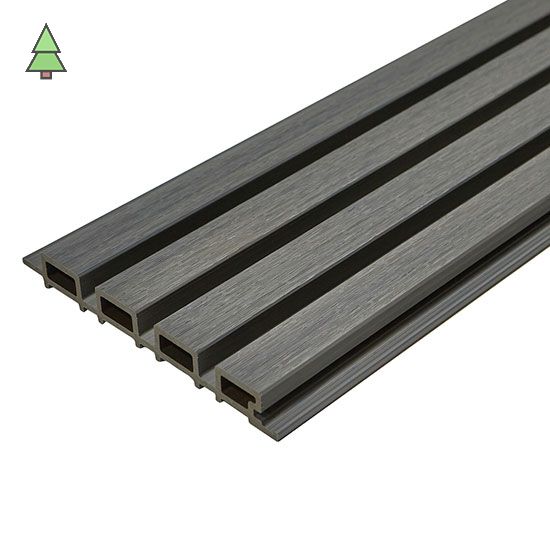 Фасадная реечная панель из ДПК 219*26*3000 мм CM Wall цвет: Stone Gray