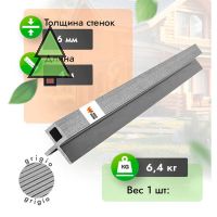 Уголок для реечной панели МПК 60*60 мм WoodGrand Grigio