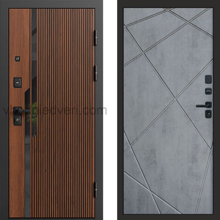 Входная дверь Termo-door Флекс Дуб - Лучи Бетон темный