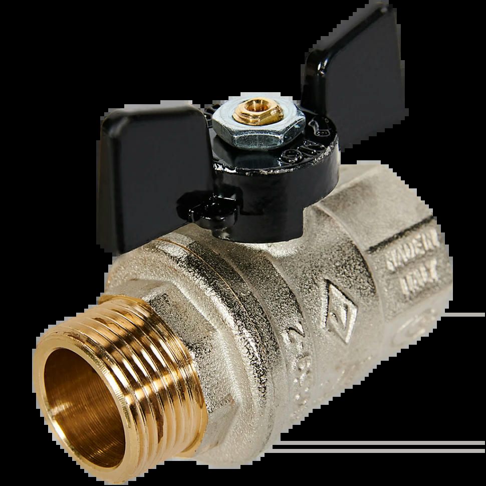 Кран шаровой НВ 3/4 бабочка OREGON серия 307 полный проход Bugatti