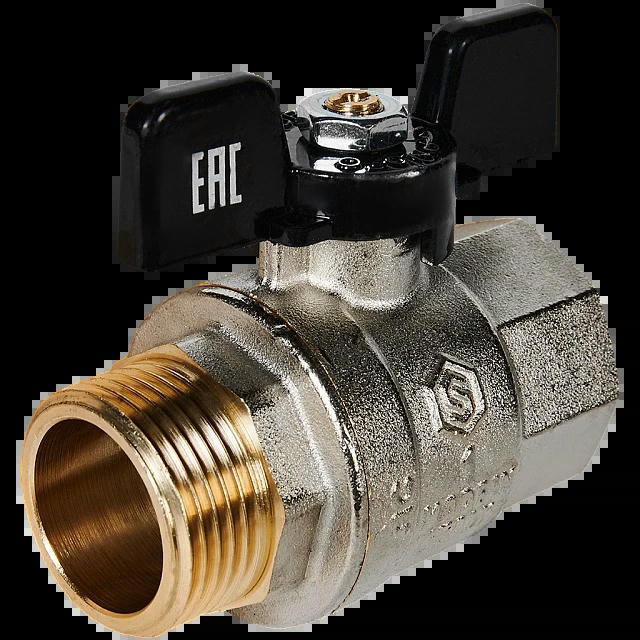 Кран шаровой полнопроходной ВР/НР 1, бабочка STOUT