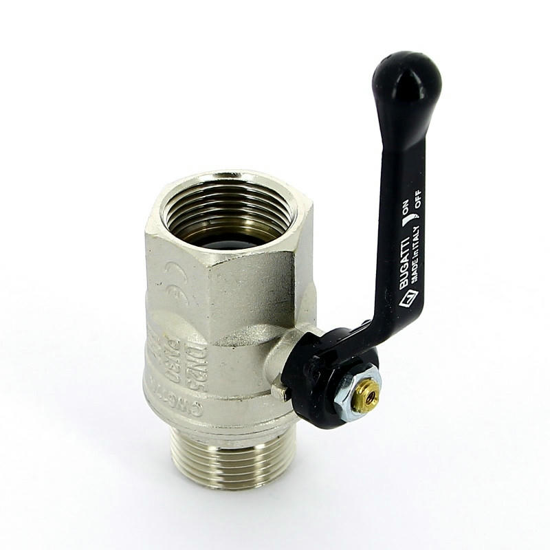 Кран шаровой НВ 1" ручка NEW JERSEY серия 915 полный проход Bugatti