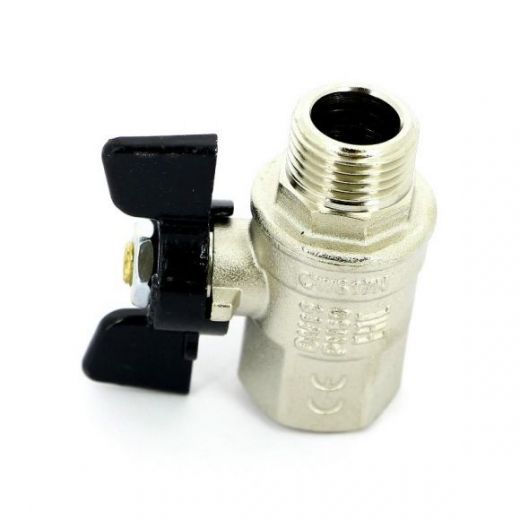 Кран шаровой НВ 1/2 бабочка NEW JERSEY серия 917 полный проход Bugatti