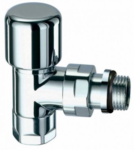 Вентиль терморегулирующий 1/2", М24х19, угловой, серебро FAR