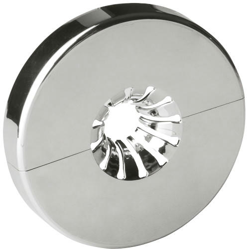 Розетка пластиковая для вентиля, серебристая глянцевая для труб 10-20 мм FAR