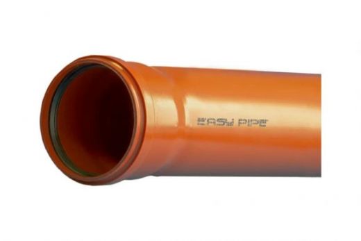 Труба канализационная EASY PIPE 110х2.2х2000 мм, рыжая Политэк