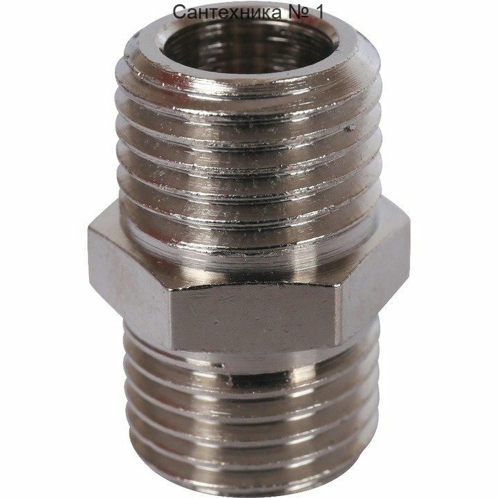 Ниппель HH 1/4, никелированный STOUT