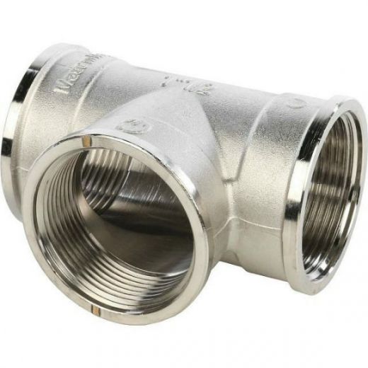 Тройник ВВ 1 1/2, никелированный STOUT