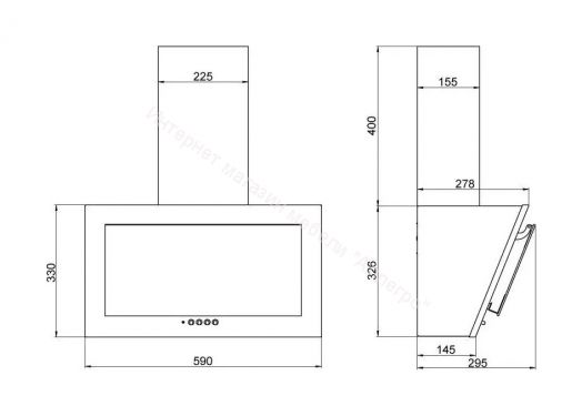 Вытяжка каминная Elikor Коралл 60П-430-К3Д, белый (152185)