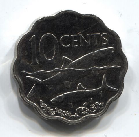 10 центов 2010 Багамские острова UNC