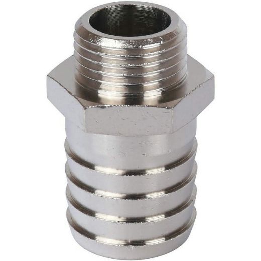Штуцер НР 1/2х25, никелированный STOUT
