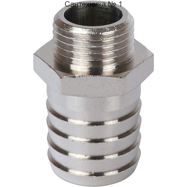 Штуцер НР 1/2х25, никелированный STOUT