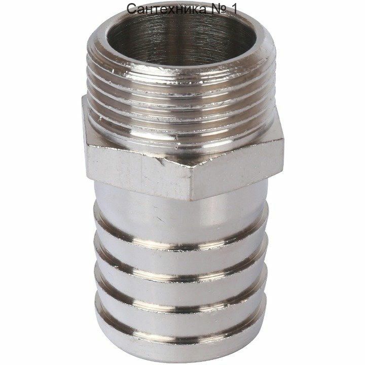 Штуцер НР 1/8"x10, никелированный STOUT