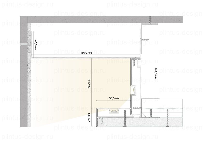 Ниша из БК 100 с уголком FerGipps