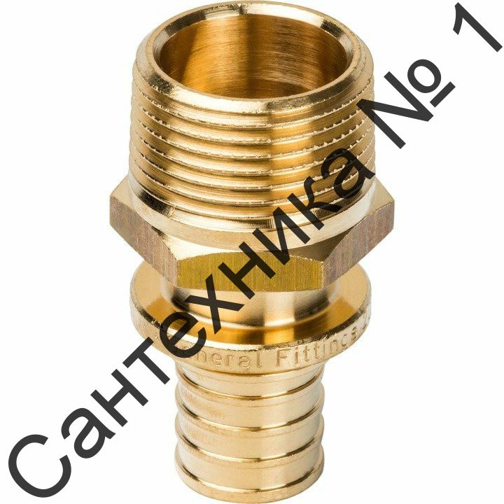 Переходник с наружной резьбой 20хR 3/4 для труб из сшитого полиэтилена STOUT