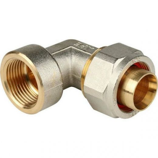 Угольник-переходник с внутренней резьбой 32х1" для металлопластиковых труб, винтовой STOUT