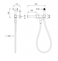 Гигиенический душ Cea Design FRE283 с держателем туалетной бумаги и кронштейном схема 2