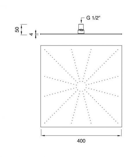 Верхний душ Cea Design FRE286 40х40 см схема 2