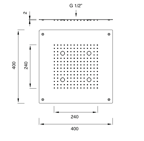 Верхний душ Cea Design Acquachiara с подсветкой и режимом Rain AQC 32 ФОТО