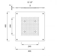 Верхний душ Cea Design Acquachiara с подсветкой и режимом Rain AQC 32 схема 2