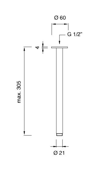 Держатель для душа потолочный Cea Design BRA 03 ФОТО
