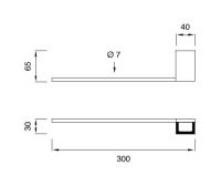 Полотенцедержатель настенный Cea Design Duet DET 111 30 см схема 2