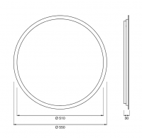 Зеркало Cea Design MIRRORS подвесное MIR05 55х55 см схема 2