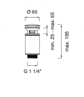 Слив-перелив Cea Design PIL нержавеющая сталь PIL30 схема 2 Слив-перелив Cea Design PIL нержавеющая сталь PIL30 схема 2