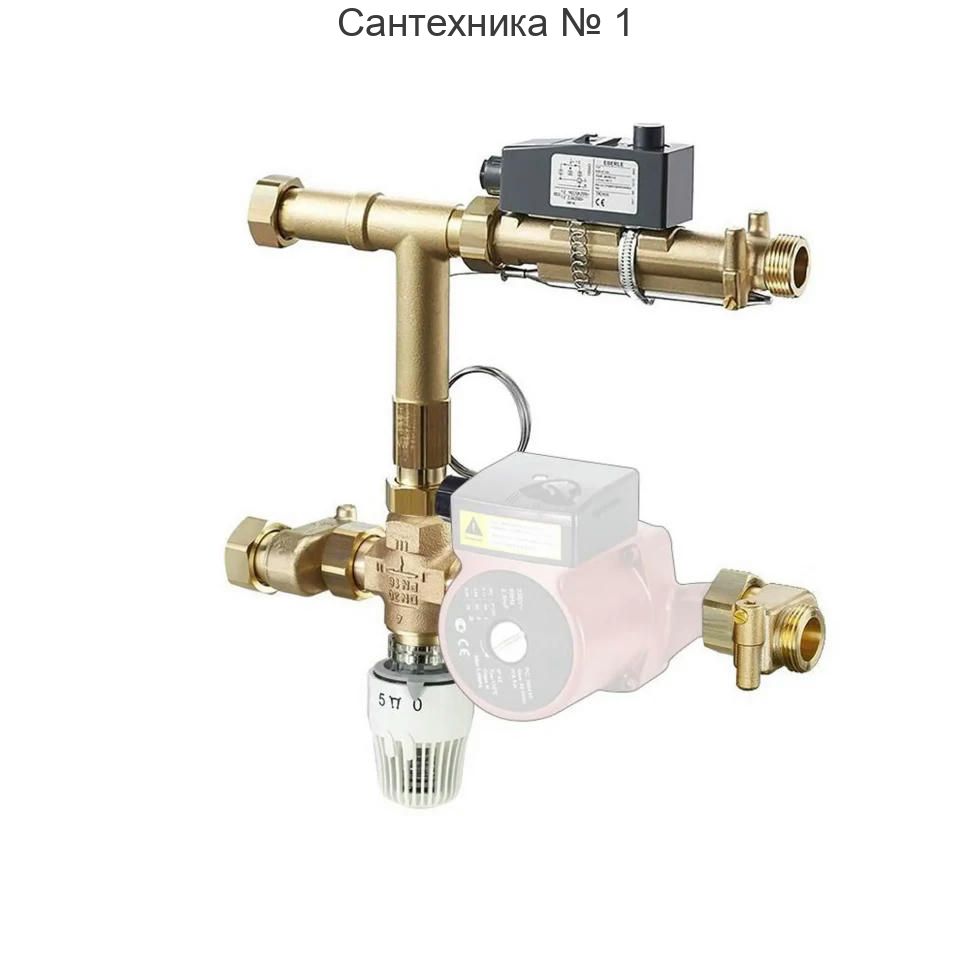 Насосно-смесительный узел теплого пола без насоса 130 мм TIM