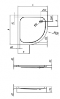 Душевой поддон Kolpa-San ONTEX из акрила схема 2