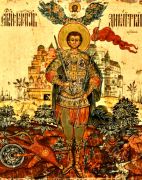 Икона Дмитрия Солунского: Защитник Веры (рукописная)