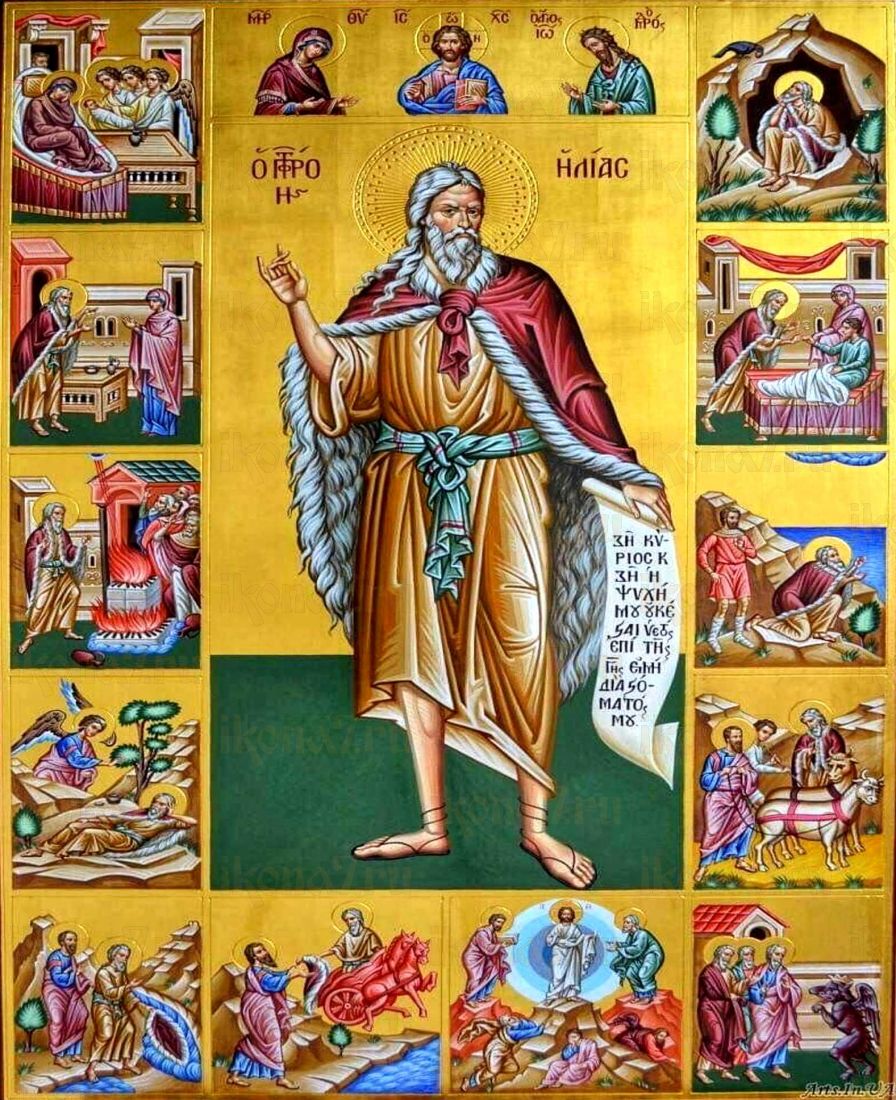 Икона Илия Пророк: Символ Веры и Мудрости (рукописная)